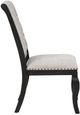 Coaster® Phelps 2-Piece Distressed Noir/Tan Upholstered Dining Side Chair Set-5