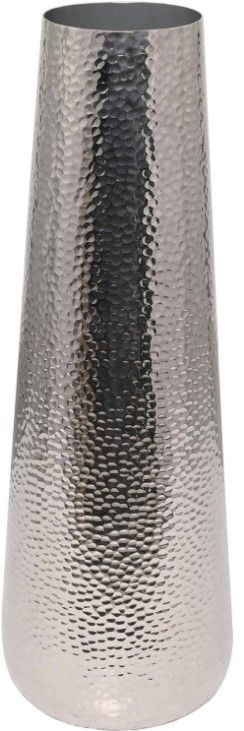 Deco Marche Silver Tall Hammered Vase-0
