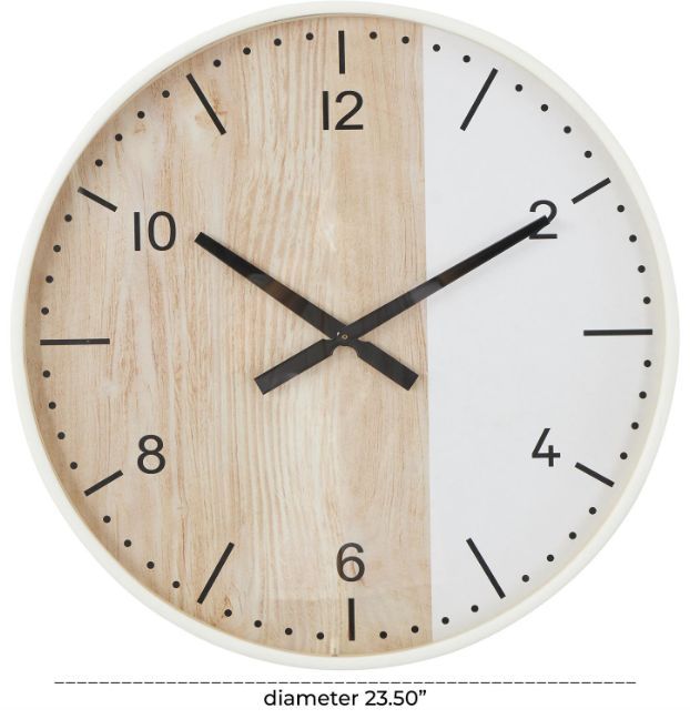 Deco Marche Brown Two-Toned Wall Clock-3