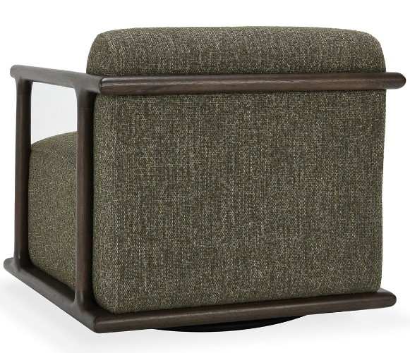 DAL/Lucia (ルシア) Classic Home Lucia Dark Brown/Kale Gray Swivel Accent Chair