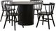 Coaster® Hamlyn 5-Piece Black Round Dining Table Set-0