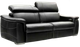 Fornirama 3485 Black Power Reclining Condo Sofa with Adjustable Headrest-0