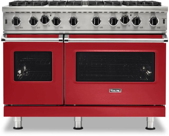 Viking® 5 Series 48" San Marzano Red Freestanding Natural Gas Range-0