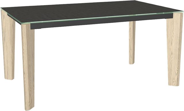 Amisco Customizable Fabiola 60" Rectangular Dining Table with 0.5" Starstone on Glass Top-0