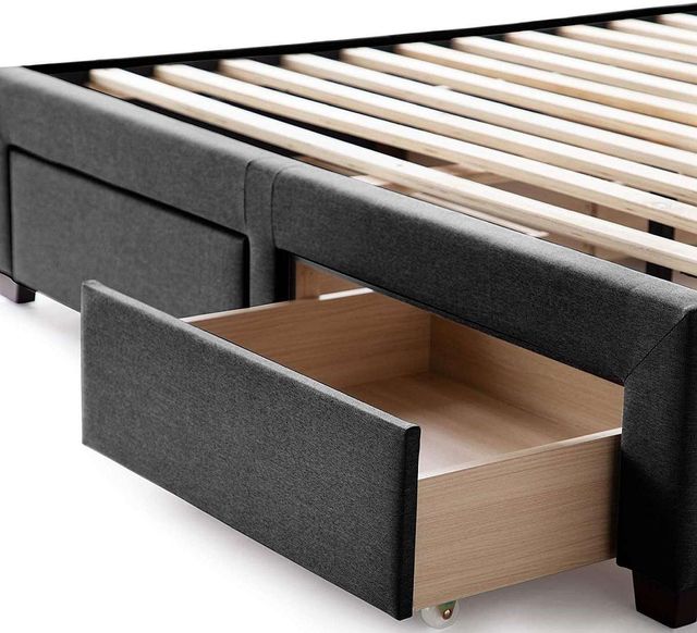 Malouf® Watson Charcoal Full Platform Bed Base-1