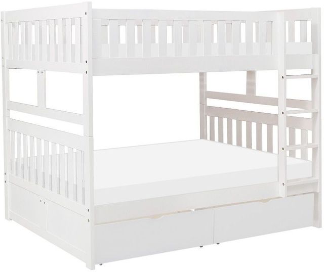 Homelegance® Galen White Full/Full Storage Youth Bunk Bed-0