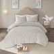 Olliix by Madison Park Grey Full/Queen Laetitia Tufted Cotton Chenille Medallion Comforter Set-0