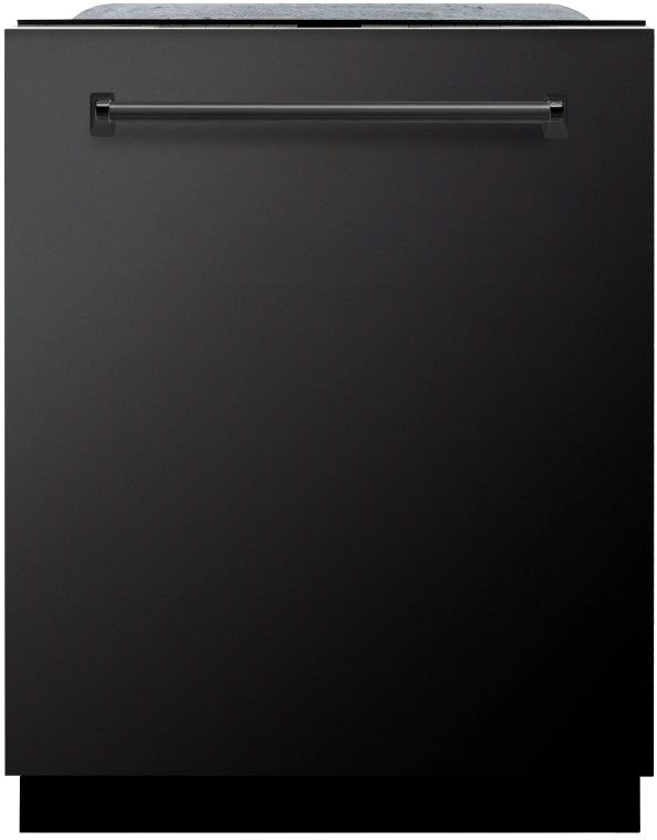 Zline Monument Series 24" Black Stainless Steel Third Rack Top Touch Control Built-In Dishwasher-0