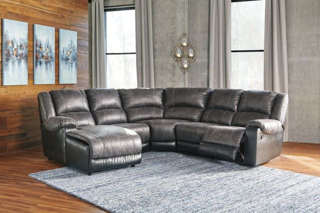 Signature Design by Ashley® Nantahala 5-Piece Slate Left-Arm Facing Sectional and Chaise-1