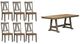 Liberty Furniture Lindsey Farm 7-Piece Gray/Sandstone Trestle Table Set-0