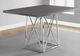 Monarch Specialties Inc. Grey Top Dining Table with Chrome Base-1