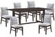 American Wholesale Furniture Portofino 7-Piece Brown/Gray Dining Table Set-0