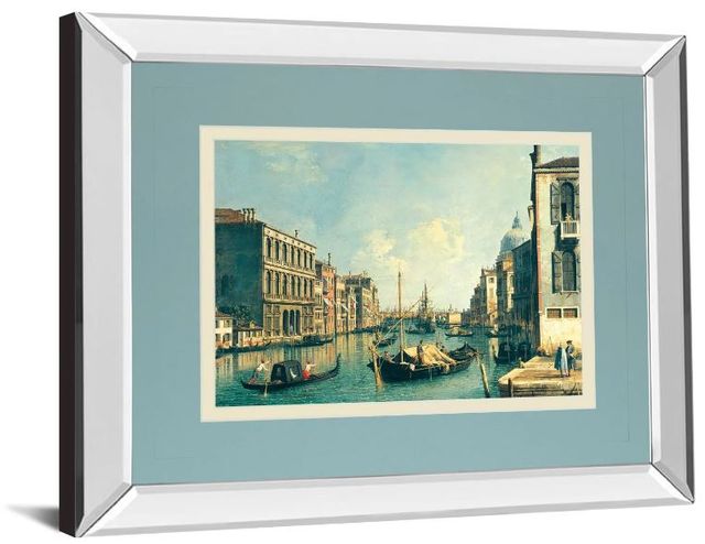 Classy Art The Grand Canal, Venice The Rialto Bridge by Antonia Canaletto Mirror Framed Wall Art-1