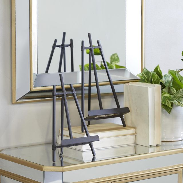 Deco Marche 2-Piece Black Display Easel with Foldable Stand Set-4