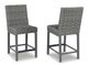 Signature Design by Ashley® Palazzo 5-Piece Gray Counter Height Outdoor Dining Set-1
