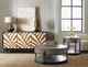 Hooker® Furniture Commerce and Market Skyline Dark Natural Side Table with Dark Bronze Base-1