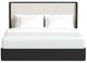 Elements International Rosalie Black/Gray Upholstered King Panel Bed-3