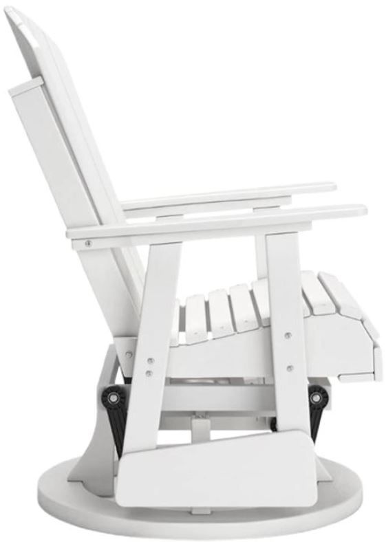 Signature Design by Ashley® Hyland Wave White Outdoor Swivel Glider Chair-2