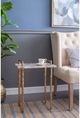 A & B Home Blue Agate Side Table -2