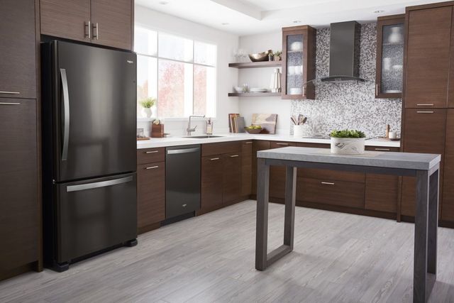 Whirlpool® 33" 22.1 Cu. Ft. Black Stainless Steel Bottom Freezer Refrigerator-1