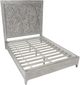 Modus Furniture Boho Chic Washed White Queen Carved Platform Bed-4