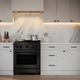 ZLINE Paramount 36" 5.2 cu. ft. Black Satin Stainless Steel Paramount Dual Fuel Range with 4 Burner Gas Cooktop and Electric Convection Oven-1