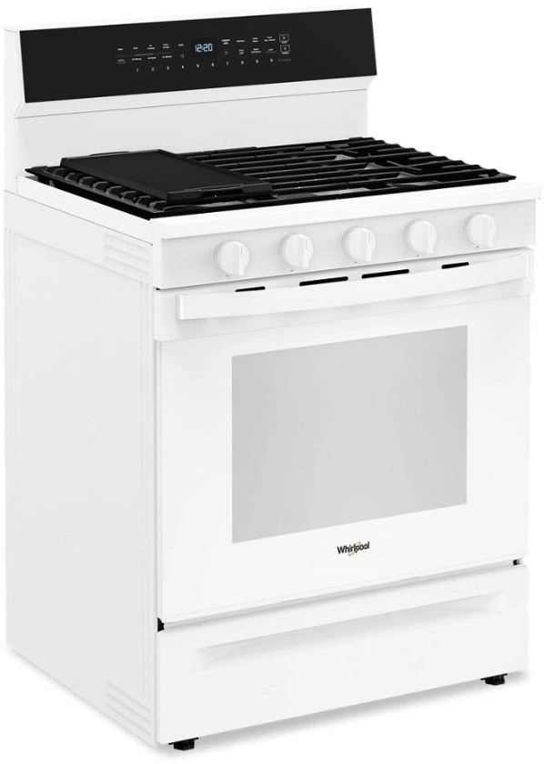 Whirlpool® 30" White Freestanding Gas Range-1
