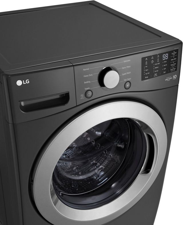 LG Middle Black Front Load Laundry Pair-7