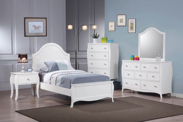 Coaster® Dominique White Full Panel Bed-2