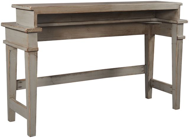 aspenhome® Reeds Farm 3-Piece Weathered Grey Console Bar Table-2