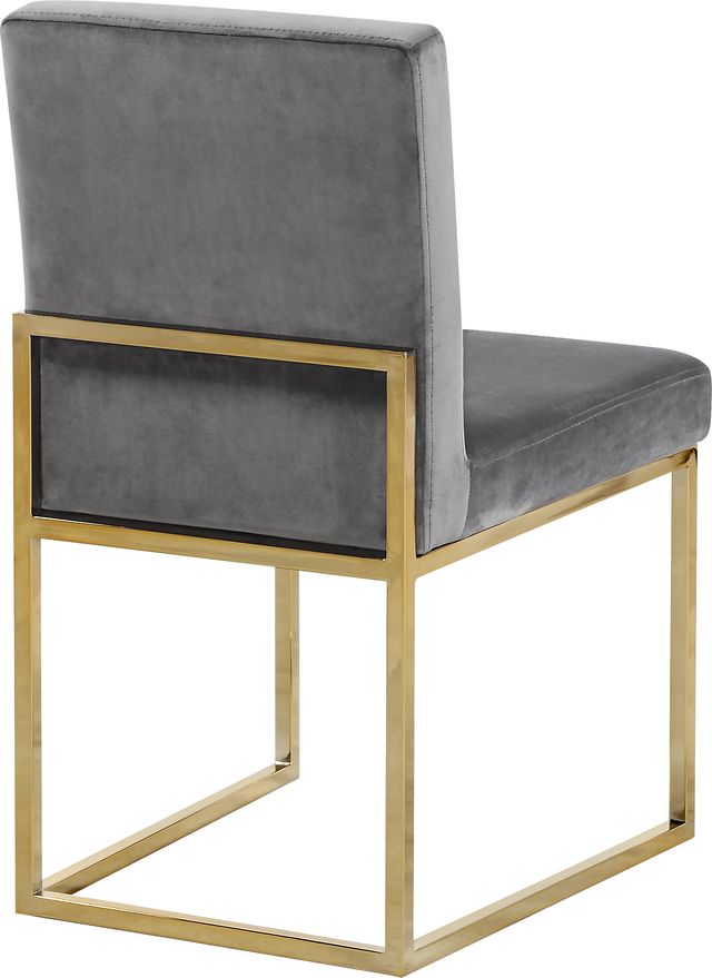 Meridian Furniture Giselle Gray/Gold Velvet Dining Chair-2