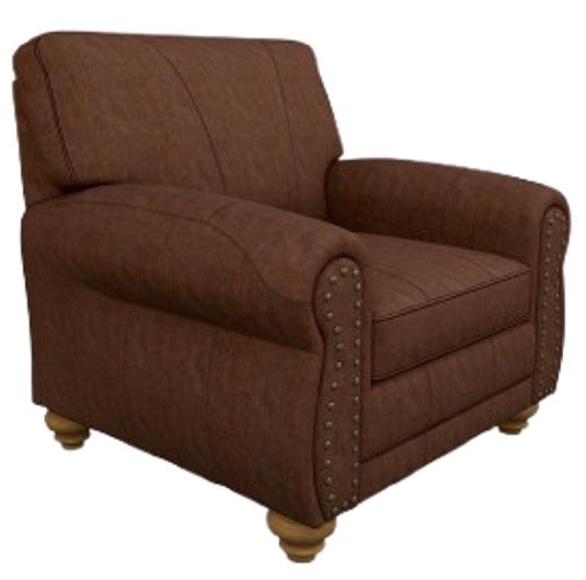 Best® Home Furnishings Customizable Leather Club Chair with Honey Birch Legs -0