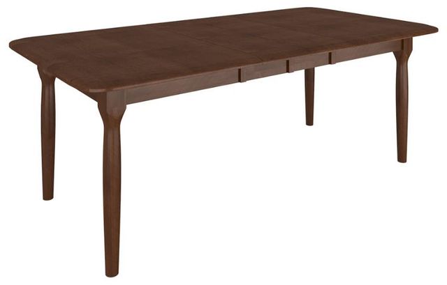 Country View Woodworking Customizable Hanover 64" Sap Cherry Top Dining Table with 2-Leaves and Brown Maple Legs-0