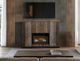 International Furniture Direct Loft Brown Gray Fireplace Media Console-1