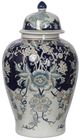A & B Home Bryn Blue/Gold Ginger Jar-0