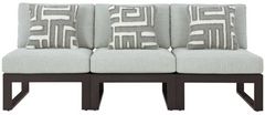 Signature Design by Ashley® Beachloft 3-Piece Black/Gray Aluminum/Fabric Outdoor Small Spaced Sectional