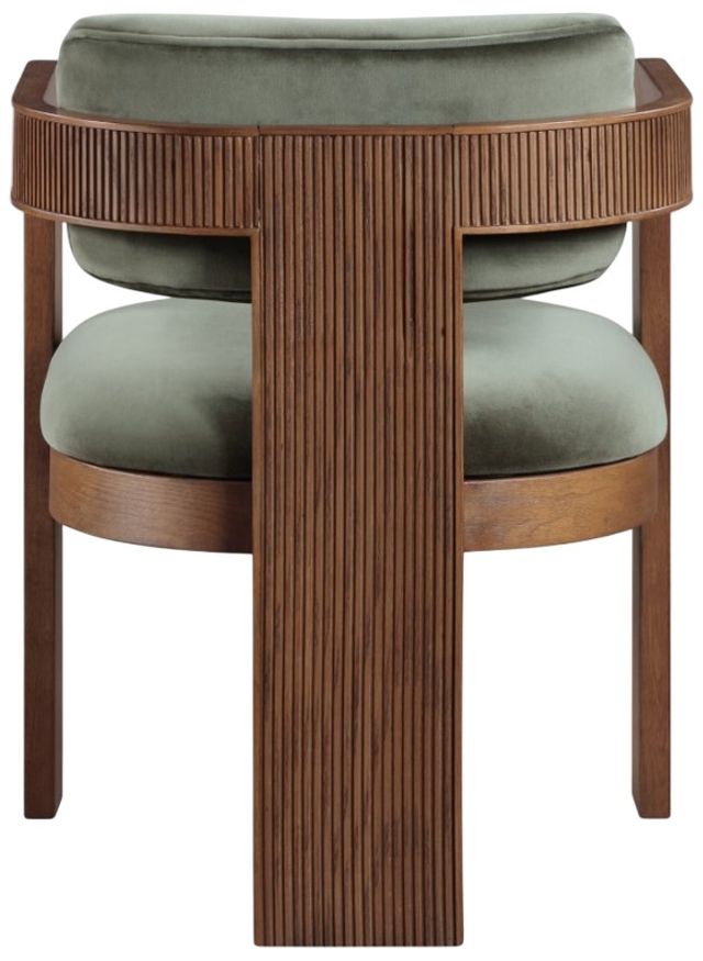 Meridian Furniture Sacha Green/Walnut Velvet Dining Chair-4