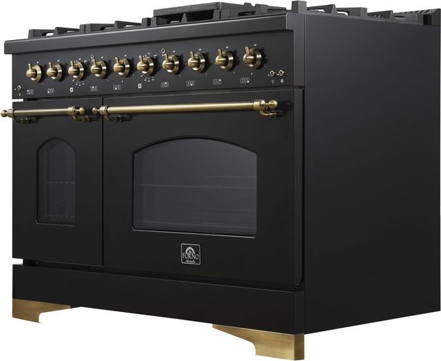 FORNO® Antico Alta Qualita 48" Black Pro Style Dual Fuel Range -3