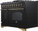 FORNO® Antico Alta Qualita 48" Black Pro Style Dual Fuel Range -3
