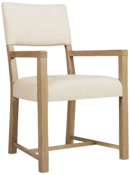 Hooker® Furniture Driftwood Buckboard/Lovegood Bisque Dining Arm Chair-0