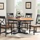 Winners Only® Torrance Brown Top Dining Table with Ebony Pedestal Base-1
