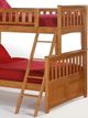 Night & Day Furniture™ Ginger Medium Oak Twin/Full Bunk Bed-1