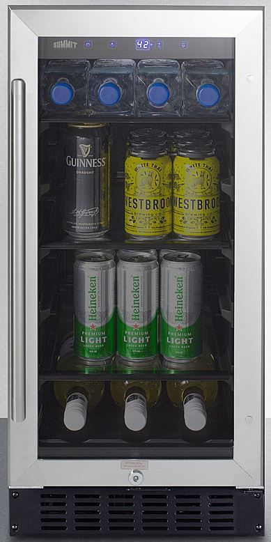 Summit® 15" 2.3 Cu. Ft. Stainless Steel Beverage Center-2