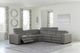 Signature Design by Ashley® Texline 6-Piece Gray Power Reclining Sectional-3