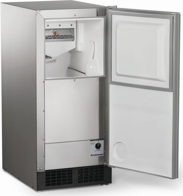 Scotsman® Legacy 15" 30 lb. Stainless Steel Ice Maker with Gravity Drain  -3