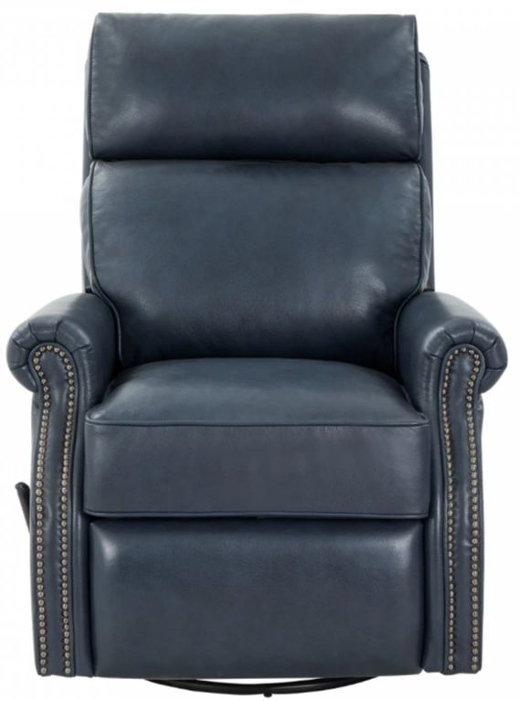 BarcaLounger® Crews Barone Navy Blue Manual Swivel Glider Recliner-3