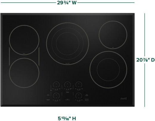 Café™ 30" Black Electric Cooktop-1