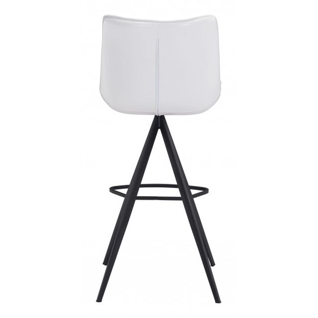 Zuo® Modern Aki White/Black Bar Chair-3