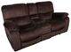 Porter International Designs Ramsey Chocolate Console Manual Gilder Reclining Loveseat-0