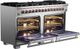 FORNO® Capriasca 60" Stainless Steel Pro Style Dual Fuel Range-3